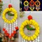 Pack of 1 Parrot Marigold Hanging Jhoomer Marigold Wall Hanging Artificial Flowers Wedding Garland Pooja Backdrop Indian Mehndi Decor Diwali Decor Latkan